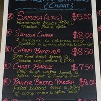 menu at Manny's Cafe in Shepparton