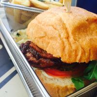 vegan burger at Refresh Restaurant - Re Fresh in Bratislava