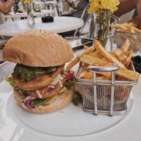 Delicious burger at Refresh Restaurant - Re Fresh in Bratislava