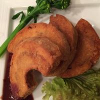 Gluten 'kuruma-fu' cutlet at Nagisa Warms in Otsu