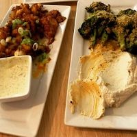 Radical cauliflower wings with ranch style dip, brave broccoli with cashew cheese at Pure Kitchen - Richmond Rd in Ottawa