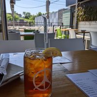 Iced tea on the patio at Pure Kitchen - Richmond Rd in Ottawa