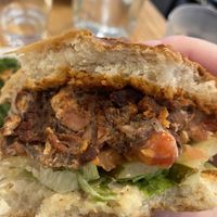 Awesome burger - walnut mushroom patty but doesn’t taste like mushrooms! (From a mushroom hater)  at Pure Kitchen - Richmond Rd in Ottawa