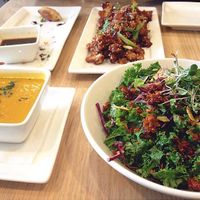 Soup of the day, ";transformed"; kale salad, cauliflower wings at Pure Kitchen - Richmond Rd in Ottawa