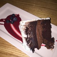 Vegan chocolate cake with vanilla frosting at Pure Kitchen - Richmond Rd in Ottawa
