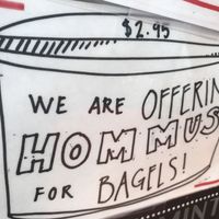Their bagels are also vegan! at City Feed and Supply - Bolyston St in Jamaica Plain