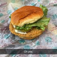 Crispy chik’n sandwich   at PLNT Burger in New York