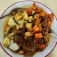 Lontong cap go meh at Chan Wei Vegetarian in Jakarta