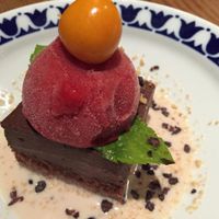 raw vegan brownie  at Flax & Kale - Placa Castella in Barcelona