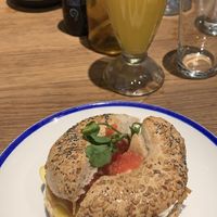 Bagel at Flax & Kale - Placa Castella in Barcelona