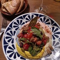 Hummus 3 color at Flax & Kale - Placa Castella in Barcelona