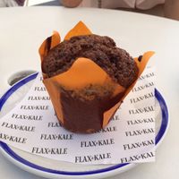 vegan cupcake with banana, chocolate and nuts  at Flax & Kale - Placa Castella in Barcelona
