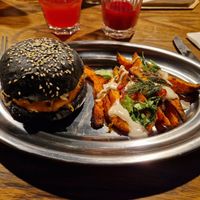 Burger at Flax & Kale - Placa Castella in Barcelona