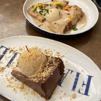 Tarta de chocolate y torrijas  at Flax & Kale - Placa Castella in Barcelona