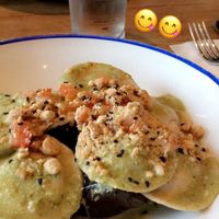 Delicious vegan pasta dish! at Flax & Kale - Placa Castella in Barcelona