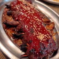 "Plant-based BBQ Ribs" at Flax & Kale - Placa Castella in Barcelona