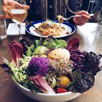 Salad bowl. Yuuum! at Flax & Kale - Placa Castella in Barcelona