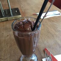 Mocha frappe! So good at Flax & Kale - Placa Castella in Barcelona