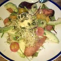 A roasted carrot salad at Flax & Kale - Placa Castella in Barcelona