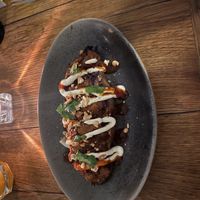 Eggplant with jackfruit  at Flax & Kale - Placa Castella in Barcelona