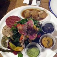 mezze platter  at Flax & Kale - Placa Castella in Barcelona