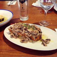 truffle mushroom toast at Flax & Kale - Placa Castella in Barcelona