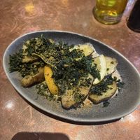 Kale chips with artichokes   at Flax & Kale - Placa Castella in Barcelona