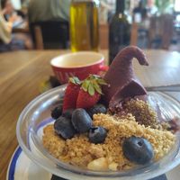 Yummy acai bowl 🥣 at Flax & Kale - Placa Castella in Barcelona