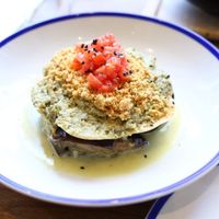 Green Ravioli at Flax & Kale - Placa Castella in Barcelona