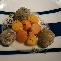 Passion fruit and coco mochi at Flax & Kale - Placa Castella in Barcelona