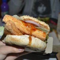 vegan tofu burger at BurgerFuel - Sowah Square in Abu Dhabi