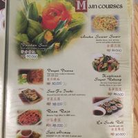 Menu at Ahimsa Vegan Lounge in Surabaya