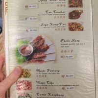 Menu at Ahimsa Vegan Lounge in Surabaya
