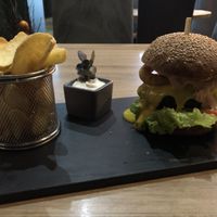 BBQ Burger with Cheeze and Wedges  at Green Pumpkin in Riga