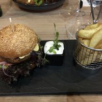 Portobello burger at Green Pumpkin in Riga