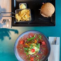 Slightly small portions but nice presentation at Green Pumpkin in Riga