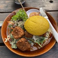 Zen burger - probably the best vegan burger I’ve tasted!! at The Shroom Room in Christchurch