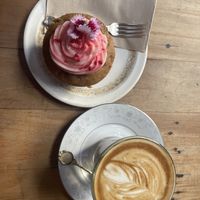 Vanilla and raspberry cake   at The Shroom Room in Christchurch