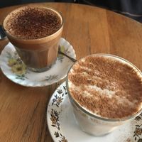 Vegan mocha & Chai at The Shroom Room in Christchurch