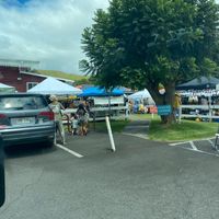 Tents at Waimea Homestead Farmers Market in Kamuela
