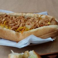 Hot dog at Le Tricycle in Paris