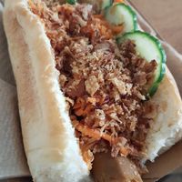 Banh mi hot dog at Le Tricycle in Paris