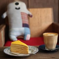 enjoy their promotion, 
buy any two coffee to get 1 mille crepes cake for free.
environment is good. at Einstein Cafe in Kuala Lumpur
