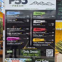 Menu at P53 Food Cart in Bend