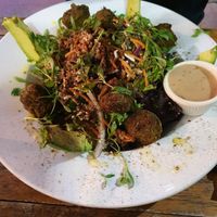 Alex's Salad with Falafel at Juice and Java in Miami Beach