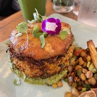 Quinoa and pineapple burguer   at Org Bistro in Rio De Janeiro