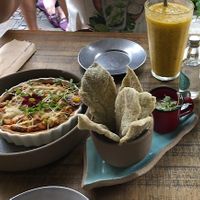 quiche, fish sticks and delicious maracuja juicee  at Org Bistro in Rio De Janeiro