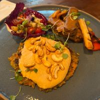 New plate of the day. Pancake and tempeh   at Org Bistro in Rio De Janeiro