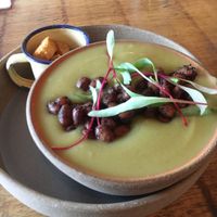 amazing sweet potato soup  at Org Bistro in Rio De Janeiro