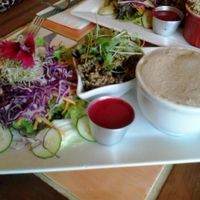 Quinoa, salad and pumpkin 'empadão' (a kind of salt pite) at Org Bistro in Rio De Janeiro